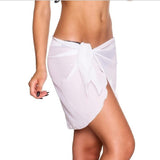 2025 Summer Women's Short Skirt Print Beach Chiffon Silk Scarf Hanging Half-Dress Skirt HZ1208