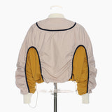 2025 Autumn And Winter Women's Clothing Niche Design Street Hit Color Drawstring Loose Casual Small Coat 1429 HZ1208