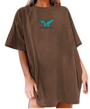 2025 Arts And Chinese Youth Cotton T Short Sleeve Korean Loose Harajuku INS Round-Neck Short Sleeve Shirt Pure Cotton T-Shirt HZ1208