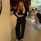 High Street Wind Outside The Stitched Striped Edgy Women Loose Comfortable Lazy Trend Set Long-Sleeved Top HZ1208