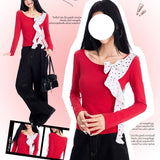 2025 Casual Crew Neck Long Sleeve Bodysuit HZ1208