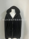 New Autumn And Winter New Hooded Jacket Two-Sided Pattern Retro Leopard Zipper Hoodie Loose Personality Top HZ1208