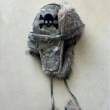 Vintage Winter Warm New Clothing Skeleton Print Men And Women Personality Trend Lei Feng Hat Subculture HZ1208