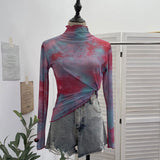 Purely Eager Heavy-Working Transduce Mesh Lace Spliced Ribbon Ribbon Strap Chest Pad Tector Blouse 2721 HZ1208