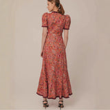 2025 Bohemian Print Holiday Long Runner Dress HZ1208