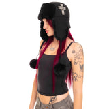 2025 Autumn And Winter Costume Crucifix Hot Hat Cute Warm Lightning Hat Y2K Subculture HZ1208