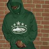 Small Graffiti Edig Dress Men's Clothing | 2025 Autumn And Winter Plus Thick Hooded Solid Coat Hoodie Hoodie Tide HZ1208