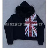 2025 Color Edight Anime Characters Print Hooded Hooded Hoodie Casual Loose Hot Top HZ1208