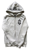Zippered Hoodie Neutral Geometry Street Fashion Personality New Loose Hoodie HZ1208