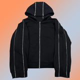 Y2K Vintage Zipper High Street Dark Gothic Men And Women's Same Loose Dress 2025 HZ1208