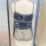 Women's New Sexy Butterfly Print Blouse V-Neckless Small Vest HZ1208