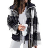 New Double-Sided Plush Lattice Large-Size Coat For Autumn And Winter 2025 HZ1208