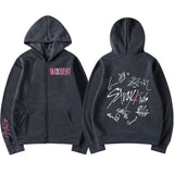Harajuku Straykids Vagrant Kids Maxident Print Zipper Hoodie KPOP Hoodie HZ1208
