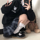 Cute Soft Sister Student Cartoon Meal Jk Coat Zipper Koloumi Cotton Hoodie Jade Cinnamon Dog Print HZ1208