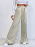2025 Autumn And Winter New Women's High-Waisted Slacks Solid Color Corduroy Splicing Open Trousers Women HZ1208