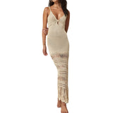 Sexy Sling Knitted Knitted Beach Burqa Strapped Lysobine Swimsuit Beach Dress Sunscreen HZ1208