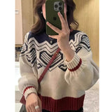 2025 Design Embroidered Jacket Sweater Women's New Autumn And Winter Thick Small Lazy Wind Bottom Knitting Shirt HZ1208
