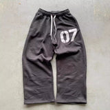 07 Trend Street Loose Sweatwear Suit Men And Women's Hip-Hop Sports Zipper Hoodie Trousers Set HZ1208