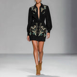 2025 Autumn And Winter Retro Characters Coarse Flowers, The Suit Jacket With Velvet Trim HZ1208