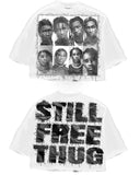 2025 Cool Boy New English Before And After Printing ëÃÞ Five-Sleeved T-Shirt Round Collar Top HZ1208