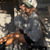 Fashion Style Open Fork Umbilion One-Word Three-Dimensional Flowers Hollow Knitting Top Pure Desire To Repair Breathable Summer HZ1208