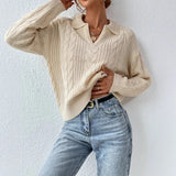 New Sweater Cardigan Long Letter Knitted Loose Knit Coat Woman In Autumn/Winter 2025 HZ1208