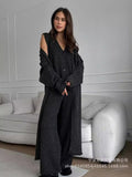 Autumn/Winter 2025 New Hot Knitted Three-Piece Set Of Women's OL Style Sweater Cardigan + Pants HZ1208