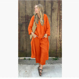 2025 Explosion Of Women's Summer Pocket V-Neck 2 Sets Of Solid Color Loose Women's Clothing HZ1208