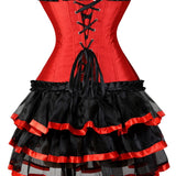 2036+3704 Court Body Dress Coded Suit Set Lotus Leaf Lace-Lace-Up Dress Skirt HZ1208