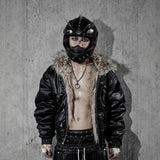 New Retro Half-Necked Jacket Men's And Women's Young Lattice Double Hat Hoodie HZ1208