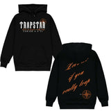 New Hoodie Trapstar Letter Casual Street Youth Sweat Cotton Red Black Print Plus Velvet Hood HZ1208