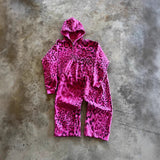 Autumn And Winter New Jacket Set Loose Street Fashion Leopard Print Retro Style Men And Women Casual HZ1208