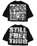 2025 Cool Boy New English Before And After Printing ëÃÞ Five-Sleeved T-Shirt Round Collar Top HZ1208