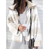 New Double-Sided Plush Lattice Large-Size Coat For Autumn And Winter 2025 HZ1208