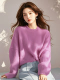 Small Fragrant Wind Soft Long-Sleeved Sweater Women 2025 Autumn And Winter New Lazy Loose Knitted Shirt Top HZ1208