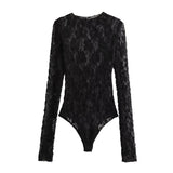 Autumn New Lace Jumpsuit 0219816 Open-Fork Design Leggings 4661529 HZ1208