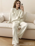 Hot Loose Knitting Suit Women 2025 Autumn And Winter New Round-Neck Cardigan Sweater + Wide Leg Pants HZ1208