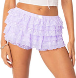 2025 Anti-Permeable Multi-Layer Cake Stacked Short Skirt Hot Trousers Hot Girl Sexy Fashion Lace Skirt Sexy Skirt HZ1208