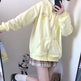 Cute Soft Sister Student Cartoon Meal Jk Coat Zipper Koloumi Cotton Hoodie Jade Cinnamon Dog Print HZ1208