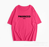 2025 Hot Letter-Print T-Shirt Women's Cotton Collar Loose Short-Sleeved Top INS Style HZ1208