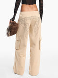 Design New Summer Loose Comfortable Angel Wing Embroidered Trousers With Casual Straights Thin HZ1208