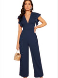 Women's Lotus Leaf Edge Design Temperament Jumpsuit HZ1208