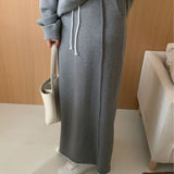 2025 Autumn And Winter New High-Waisted Cotton Comfortable Half-Body Skirt Hot Straight Knitted Long Skirt HZ1208