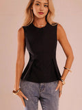 Temperament Blouse Casual Sleeveless Vest HZ1208