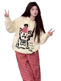 Designing Lazy Air Soft Glutinous Sweater Women 2025 Winter New Korean Wearing Sheep Velvet Knitted Shirt Tide HZ1208