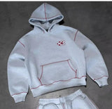 10.25 New Grip Velvet Embroidered Sweatpants Hoodie Trapstar Letter Casual Youth Set HZ1208