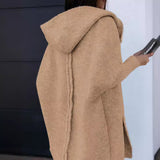 Hooded Cardigan Women's Sweater In Front Of The Knitted Coat Long-Sleeved Commute Wind HZ1208