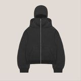 Autumn And Winter Personality Double Hat Design Hoodie Zipper Open Shirt Casual Coat Y2K HZ1208