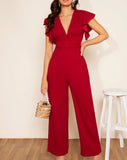 Women's Lotus Leaf Edge Design Temperament Jumpsuit HZ1208
