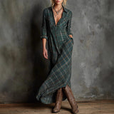 2025 Fashion New Printed Lace V-Neck Short-Sleeved Dress HZ1208